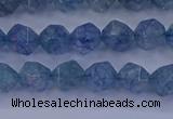 CAQ771 15.5 inches 6mm faceted nuggets imitation aquamarine beads