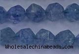 CAQ774 15.5 inches 12mm faceted nuggets imitation aquamarine beads