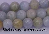 CAQ782 15.5 inches 8mm round natural aquamarine beads