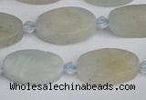 CAQ801 15.5 inches 10*16mm oval aquamarine gemstone beads