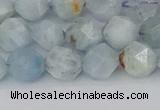 CAQ832 15.5 inches 8mm faceted nuggets aquamarine beads