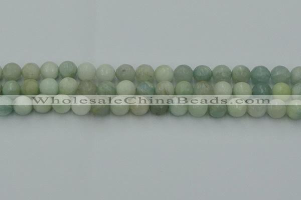 CAQ838 15.5 inches 10mm faceted round aquamarine beads wholesale