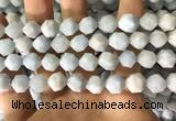 CAQ855 15.5 inches 10mm faceted nuggets aquamarine beads wholesale