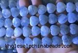 CAQ860 15.5 inches 13*14mm faceted heart aquamarine beads