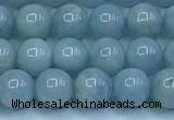 CAQ865 15.5 inches 6mm round aquamarine gemstone beads wholesale