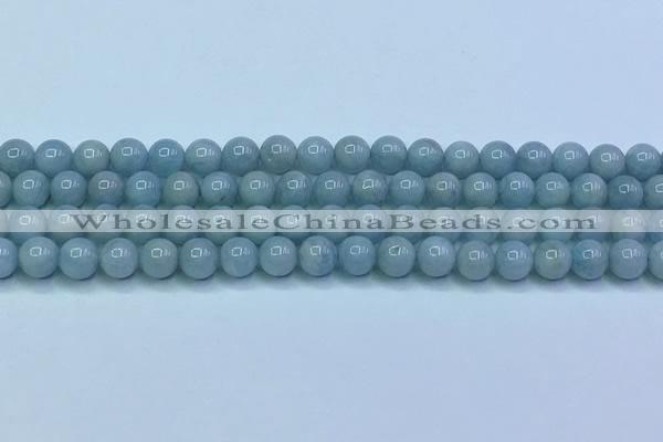 CAQ865 15.5 inches 6mm round aquamarine gemstone beads wholesale