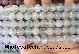 CAQ877 15.5 inches 10mm faceted round aquamarine gemstone beads