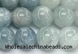 CAQ937 15 inches 10mm round aquamarine gemstone beads