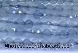 CAQ960 15 inches 2mm faceted round aquamarine beads