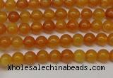 CAR101 15.5 inches 4mm round natural amber beads