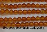 CAR105 15.5 inches 3mm round natural amber beads