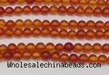 CAR110 15.5 inches 3mm round natural amber beads