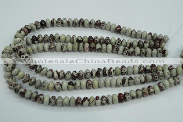 CAR12 15.5 inches 6*10mm rondelle artistic jasper beads wholesale