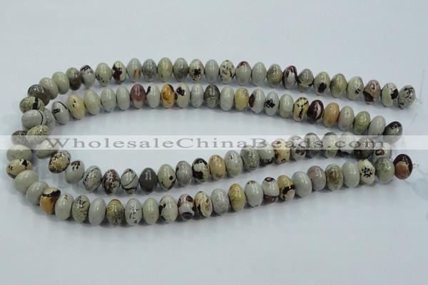 CAR14 15.5 inches 8*12mm rondelle artistic jasper beads wholesale