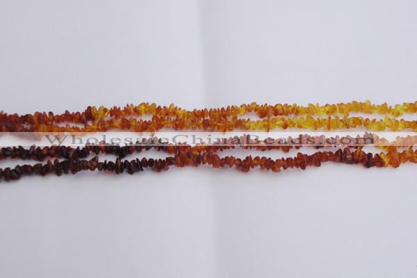 CAR202 24 inches 3*6mm natural amber chips beads wholesale