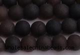 CAR210 15.5 inches 10mm - 11mm round matte natural amber beads