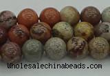 CAR351 15.5 inches 6mm round red artistic jasper beads wholesale