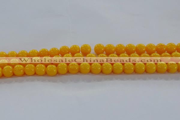 CAR403 15.5 inches 10mm round synthetic amber beads wholesale