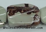 CAR48 15.5 inches 30*40mm twisted rectangle artistic jasper beads