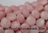 CAS15 15.5 inches 10mm flat round pink angel skin gemstone beads