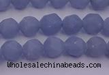 CAS210 15.5 inches 6mm faceted nuggets blue angel skin gemstone beads