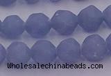 CAS212 15.5 inches 10mm faceted nuggets blue angel skin gemstone beads