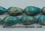 CAT06 15.5 inches 10*20mm teardrop natural aqua terra jasper beads