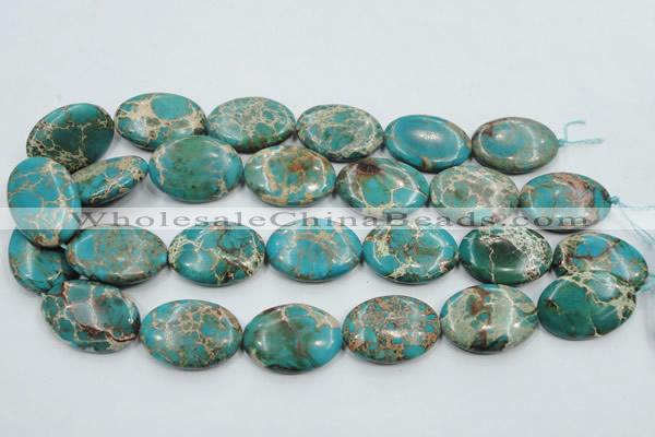 CAT10 15.5 inches 22*30mm oval natural aqua terra jasper beads