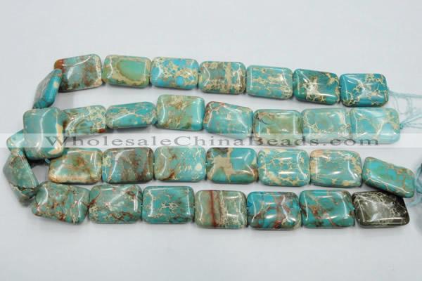 CAT16 15.5 inches 18*25mm rectangle natural aqua terra jasper beads