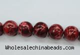 CAT162 15.5 inches 10mm round dyed natural aqua terra jasper beads