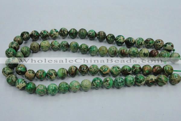 CAT221 15.5 inches 14mm round dyed natural aqua terra jasper beads