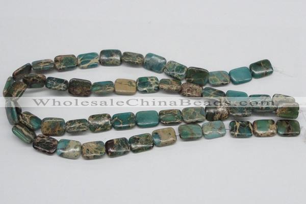 CAT5015 15.5 inches 12*16mm rectangle natural aqua terra jasper beads