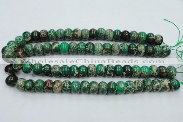 CAT60 15.5 inches 10*14mm rondelle dyed natural aqua terra jasper beads