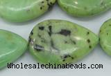 CAU229 15.5 inches 22*30mm flat teardrop Australia chrysoprase beads