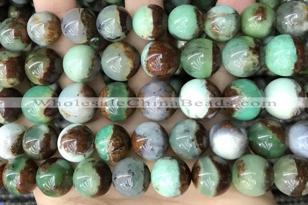 CAU458 15.5 inches 13mm - 14mm round Australia chrysoprase beads