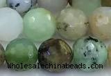 CAU561 15 inches 8mm faceted round Australia chrysoprase beads