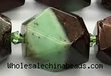 CAU570 12*16mm - 15*20mm faceted nuggets Australia chrysoprase beads