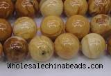 CAY05 15.5 inches 12mm round African yellow jasper beads wholesale