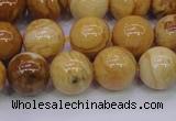 CAY06 15.5 inches 14mm round African yellow jasper beads wholesale