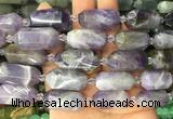 CBBS08 15 inches 11*25mm - 14*28mm hexahedral prism dogtooth amethyst beads