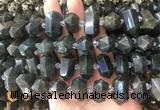 CBBS38 15 inches 12*25mm - 14*28mm hexahedral prism labradorite beads