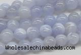 CBC02 15.5 inches 8mm round blue chalcedony beads wholesale