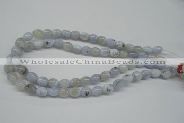 CBC24 15.5 inches 10*12mm rice blue chalcedony beads wholesale