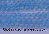 CBC250 15.5 inches 4mm A grade round ocean blue chalcedony beads