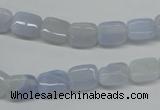 CBC38 15.5 inches 8*10mm rectangle blue chalcedony beads wholesale