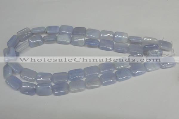 CBC40 15.5 inches 13*18mm rectangle blue chalcedony beads wholesale