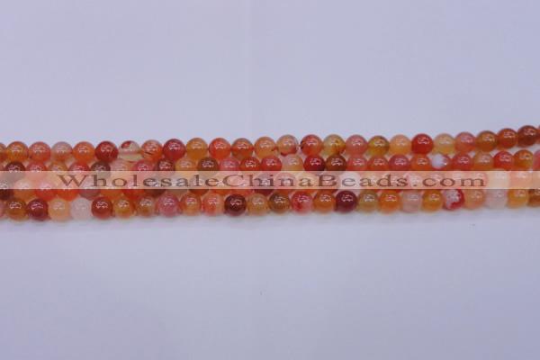 CBC410 15.5 inches 4mm AA grade round orange chalcedony beads