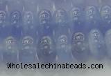 CBC443 15.5 inches 7*12mm rondelle blue chalcedony beads