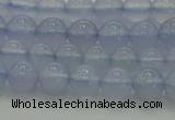 CBC451 15.5 inches 6mm round blue chalcedony beads wholesale