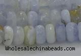 CBC465 15.5 inches 5*8mm faceted rondelle blue chalcedony beads